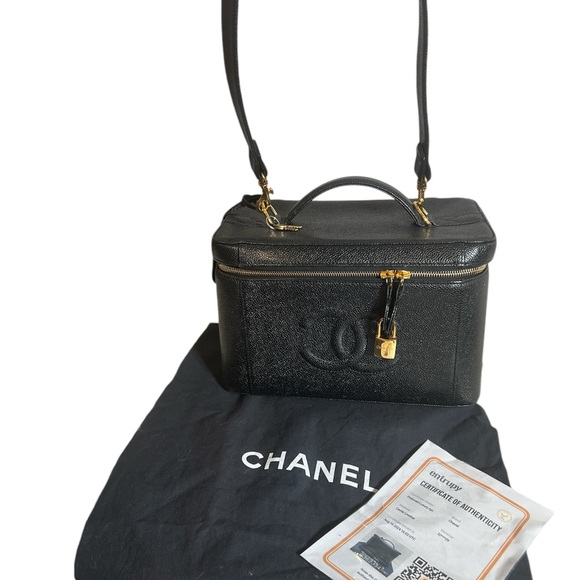 Chanel Large Vanity with Authentic Strap, COA - Picture 10 of 15